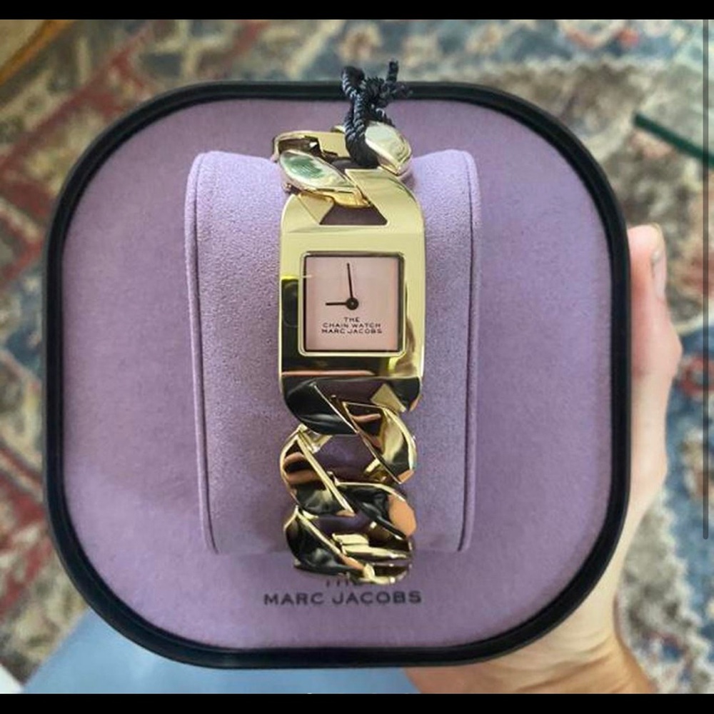 marc jacobs pink chain watch 22 mm
